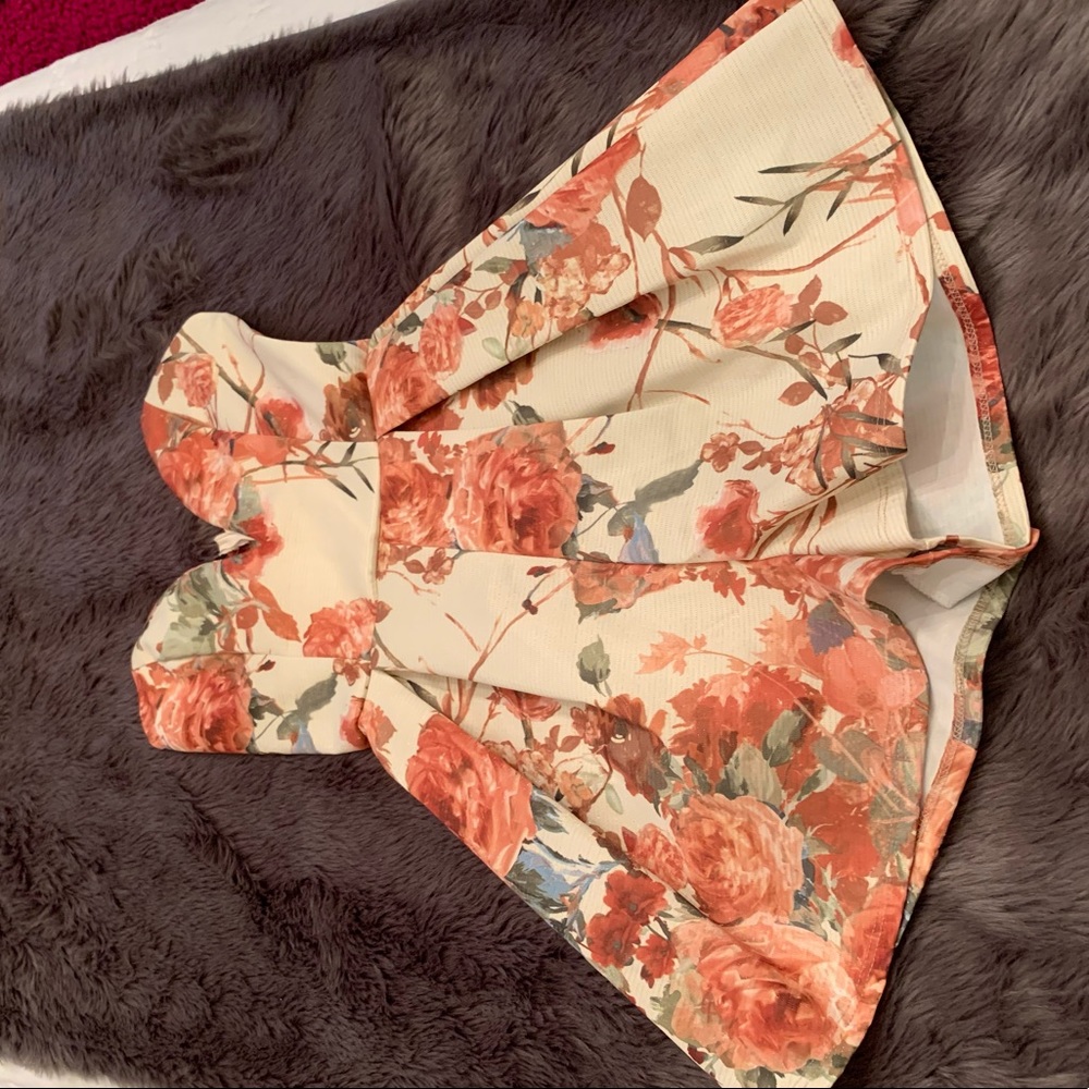 2/$20 Floral Print Strapless Romper